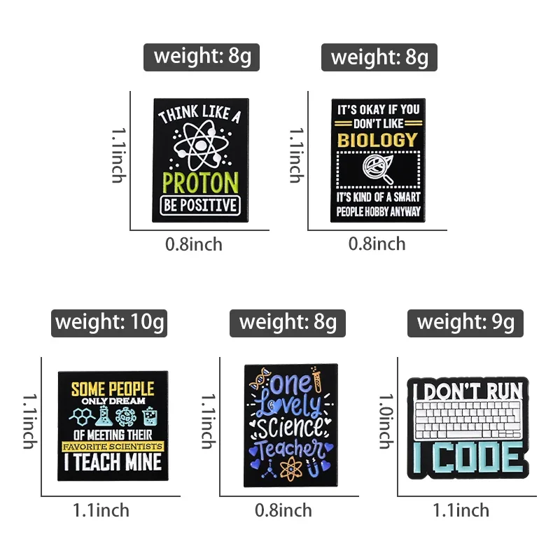 Creativity Programmer Collection Enamel Pins Funny I DON'T RUN I CODE Lapel Badges Metal Decoration Brooches Jewelry Accessories