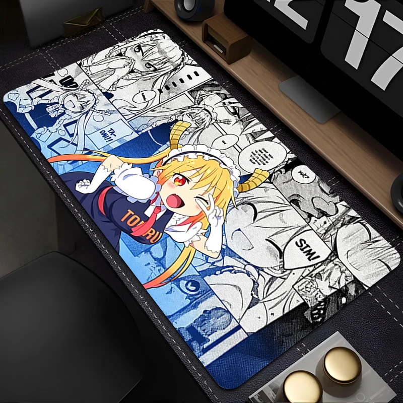 Big Gamer Mouse Pad HD Print Anime Extended Desk mat Computer Gaming Accessories M-iss K-obayashis Dragon Maid kawaii Mousepad