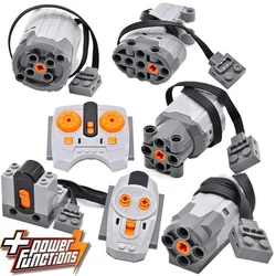 Funkcje mocy Silnik Części techniczne MOC wielofunkcyjny silnik pociągu serwo PF 8293 8883 klocki do modeli