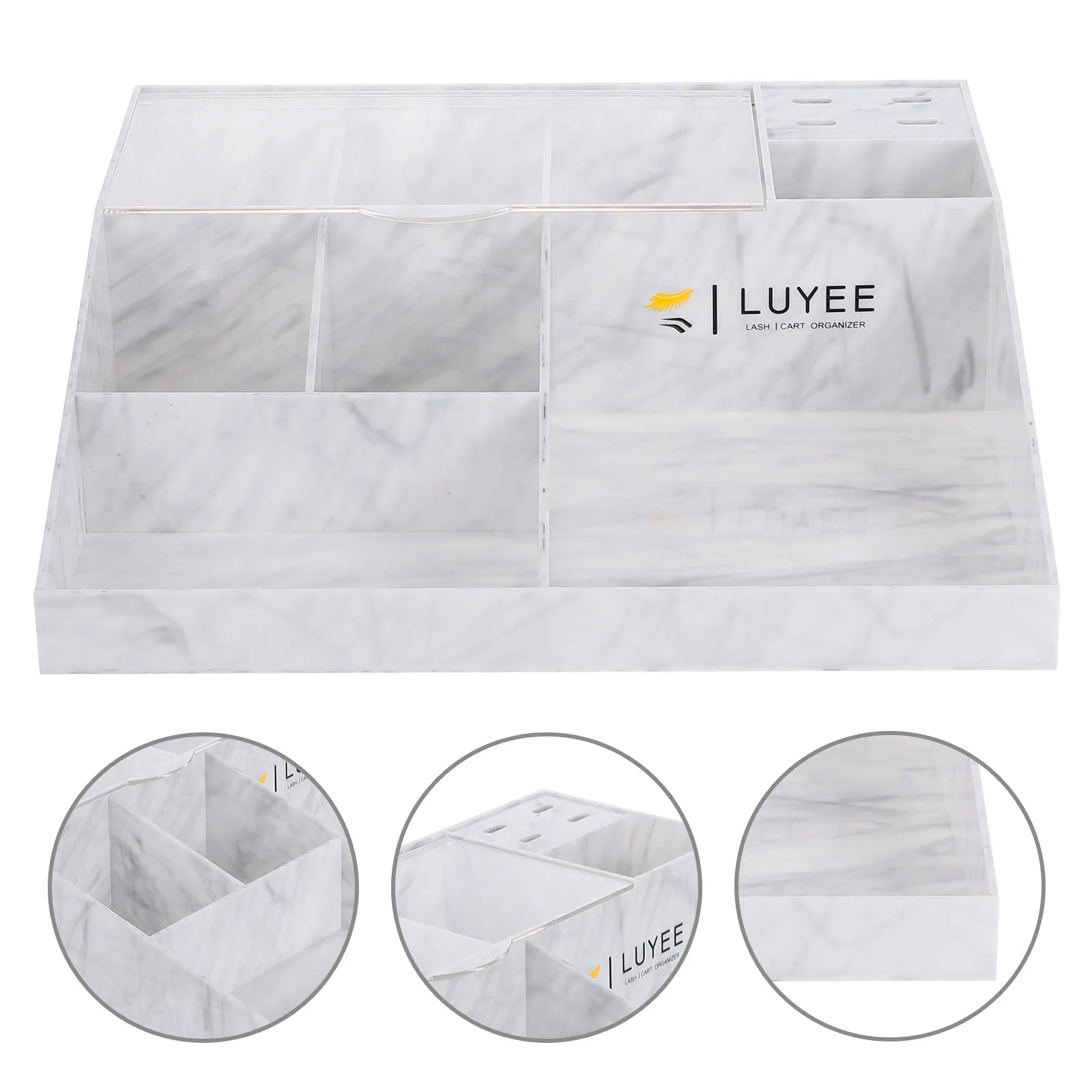 

Подставка для инструментов для наращивания ресниц, органайзер для пинцетов, компактный настольный бокс для хранения принадлежностей для наращивания ресниц и косметических инструментов (1 шт.)