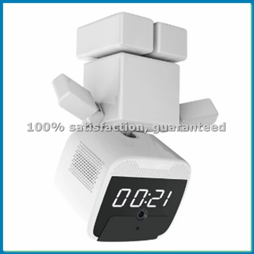 Time Display Wireless PTZ IP Camera Robot WIFI 360 Degree No Dead Angle Night Vision Smart HD Camera US Plug-A51M