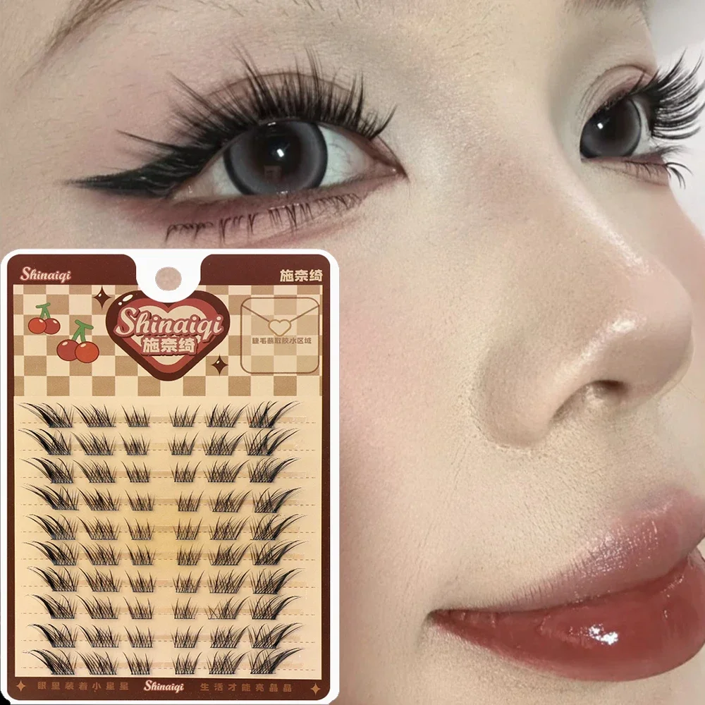 10Rows Fox False Eyelashes Single Cluster Eyelash Extension Segmented Lashes Fox Eye Effect Lashes Individual False Eyelashes