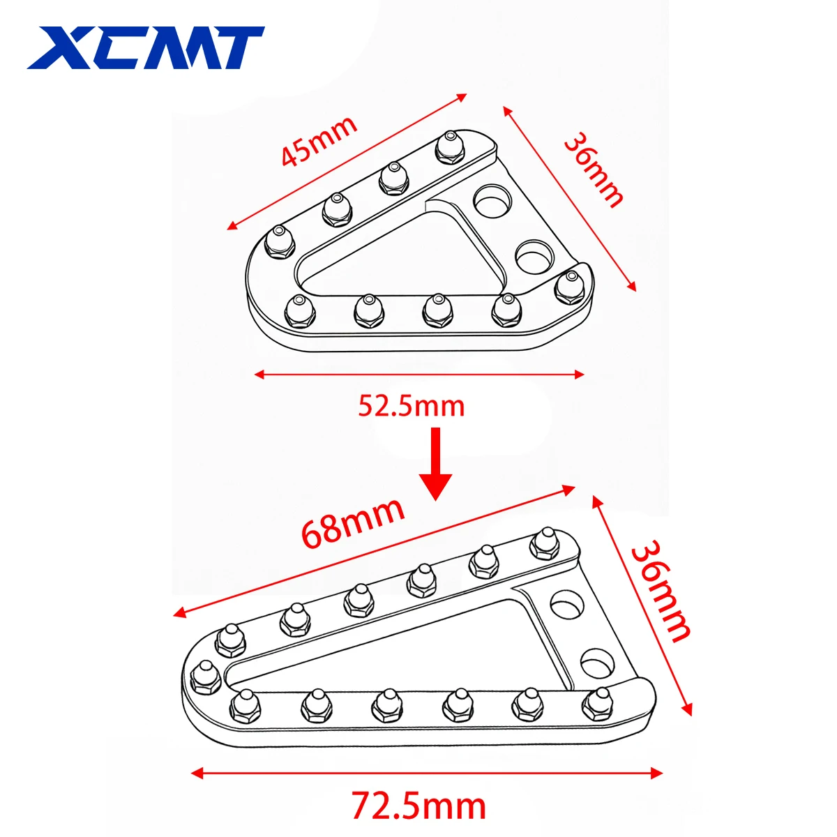Rear Brake Pedal Lever Step Plate Tip For KTM SX SXF XC XCF XCW EXC EXCF For GasGas For Husqvarna FC TC FE TE FX TX 2008-2024