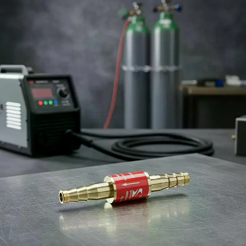 6/8/10mm Flashback Arrestor Safety Valve for Acetylene Oxy Propane Gas with Clamps Ideal for Industrial Cutting Jobs
