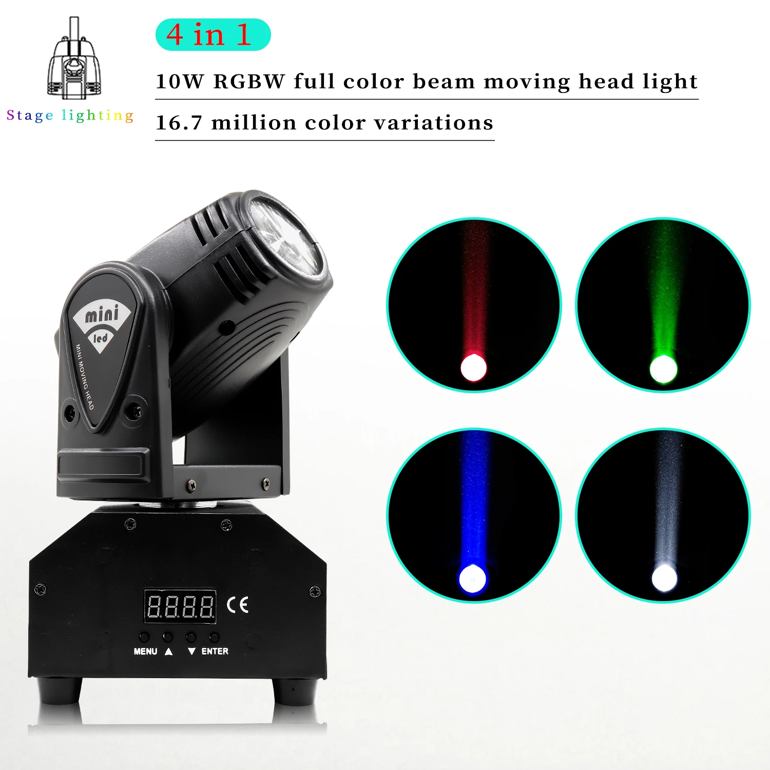 mini led spot beam para home entertainment movendo a luz principal estroboscopio dj disco profissional dmx512 10w 01