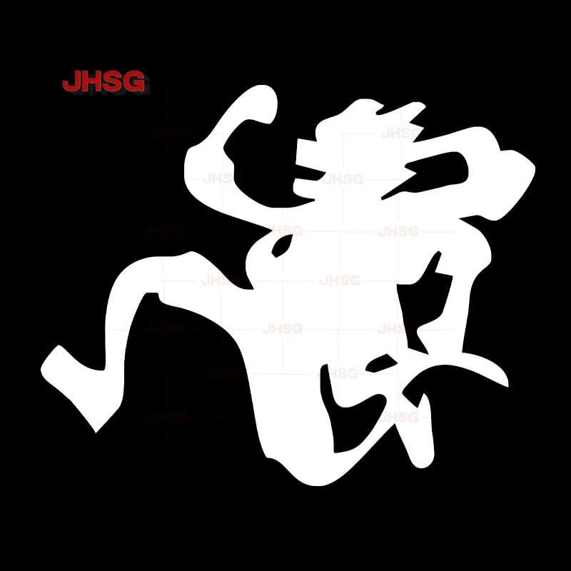 Luffy Sun God Anime Car Stickers Waterproof Sunscreen Stickers Air Conditioning Windows Car Labels