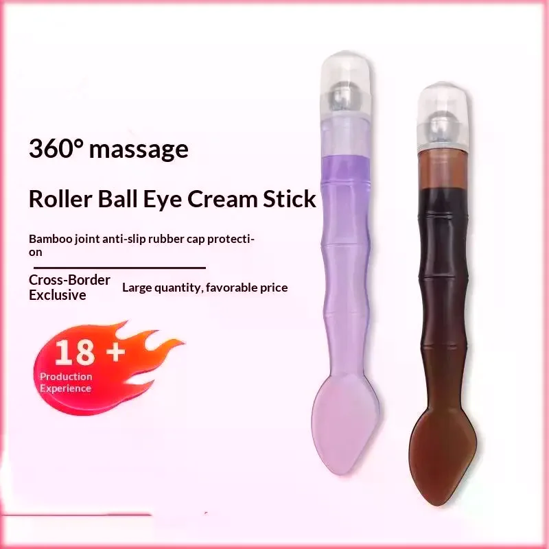 2 In 1 Eye Cream Roller Stick Eye Cream Scoop 360 Degree Massage Ball Non Slip Handle For Reducing Puffiness And Fine Lines