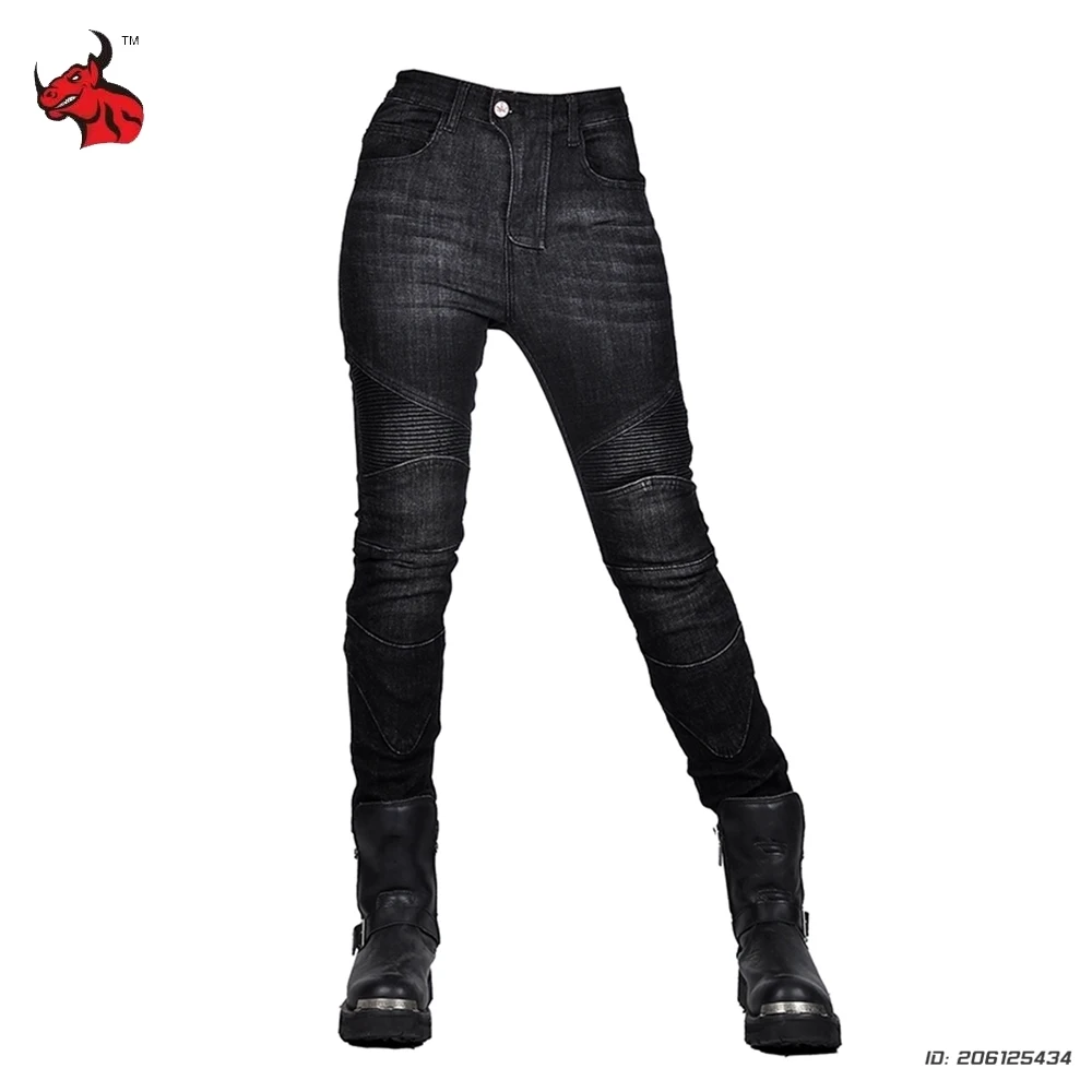 

Women Motorbike Jeans Outdoor Riding Motorcycle Pants Men's Motocross Road Knee Protective With Protective Gear Motorcycle Jeans
