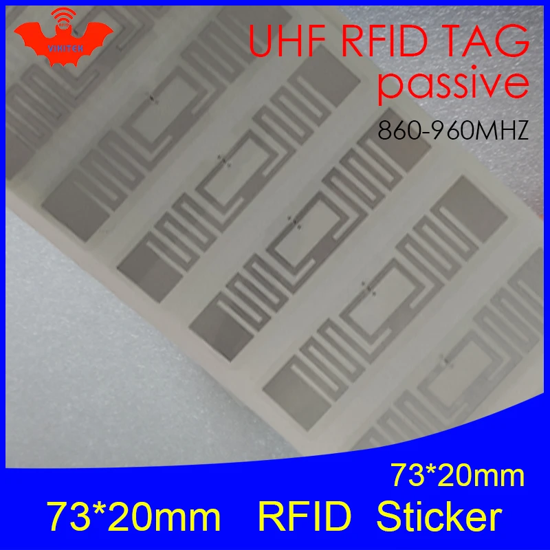 UHF RFID tag sticker NXP U8 73x20mm wet inlay 915mhz 900 868mhz 860-960MHZ EPCC1G2 6C smart adhensive passive RFID tags label