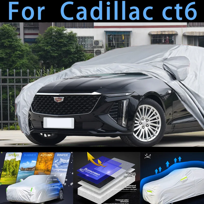 

For Cadillac ct6 Outdoor Protection Full Car Covers Snow Cover Sunshade Waterproof Dustproof Exterior Car cover protection