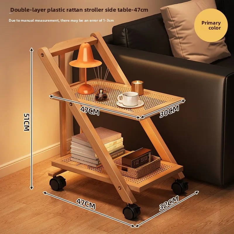 رف عربة متنقلة من الأرض إلى السقف، إطار تخزين متعدد الطبقات، غرفة نوم منزلية بسيطة وحديثة، إطار بجانب السرير، أريكة جانبية قليلة #6