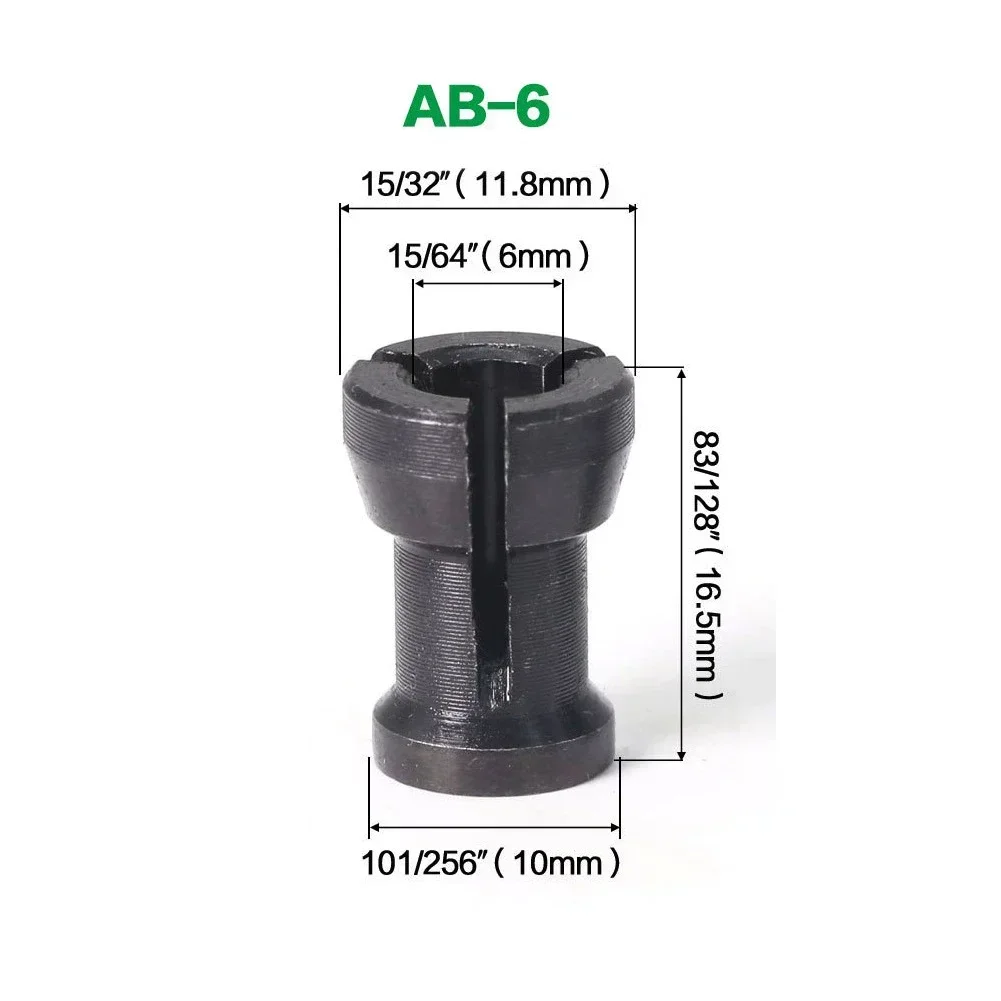 

Practical Collet Chuck Router Bit Collet Machine Trimming 6/ 6.35/ 8mm Shank Carbon Steel Engraving Woodworking