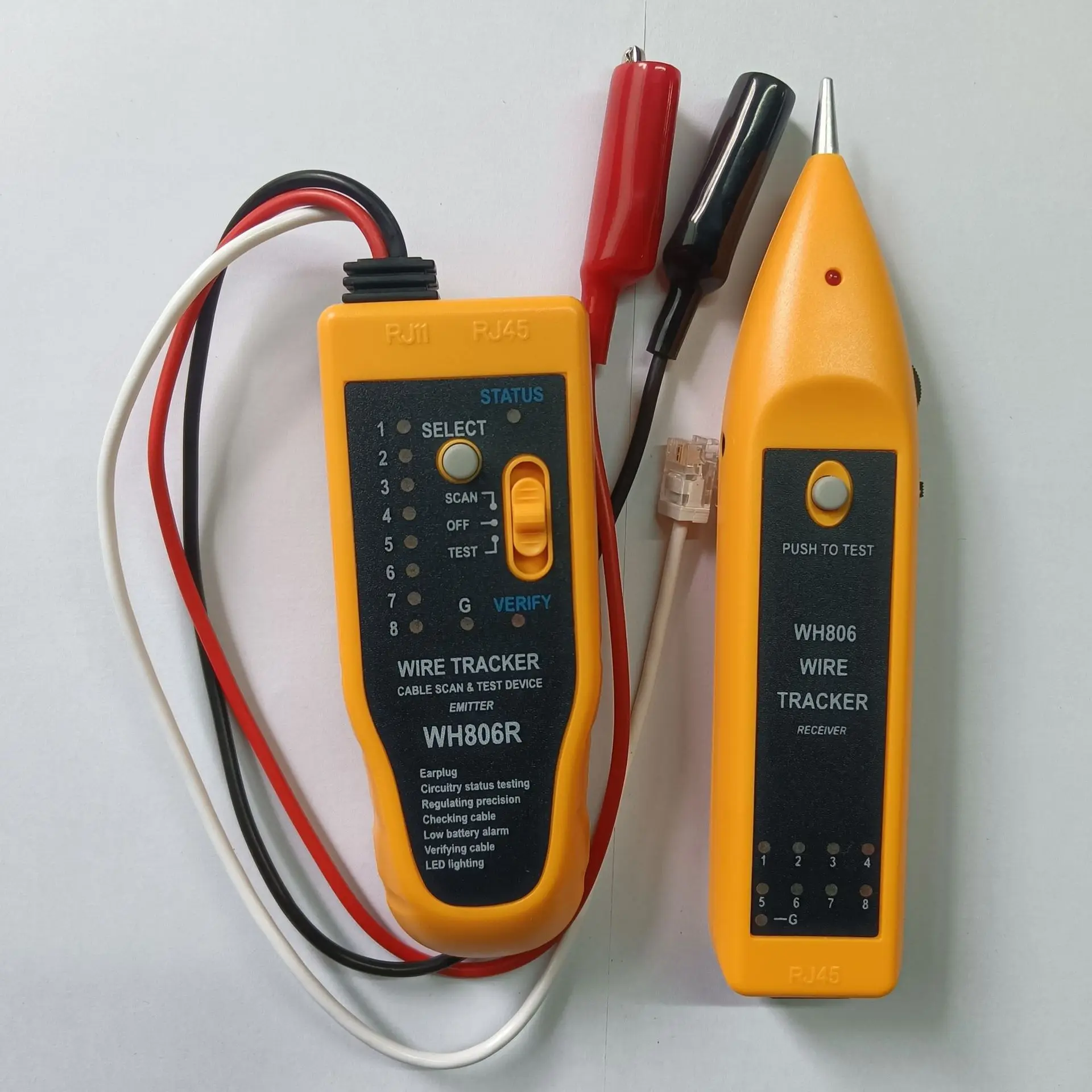 

WH806R Line finder Network line tester Line aligner Telephone network cable maintenance accessories LED light