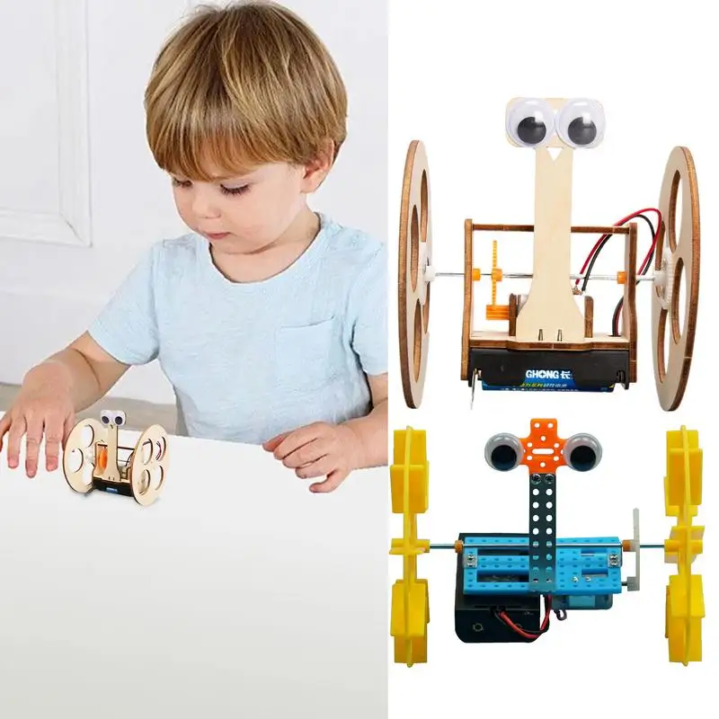 Robots For Kids To Build Electric Balance Vehicle Robot Children's Handcrafted Technology Robot Car Toy Creative Play Model