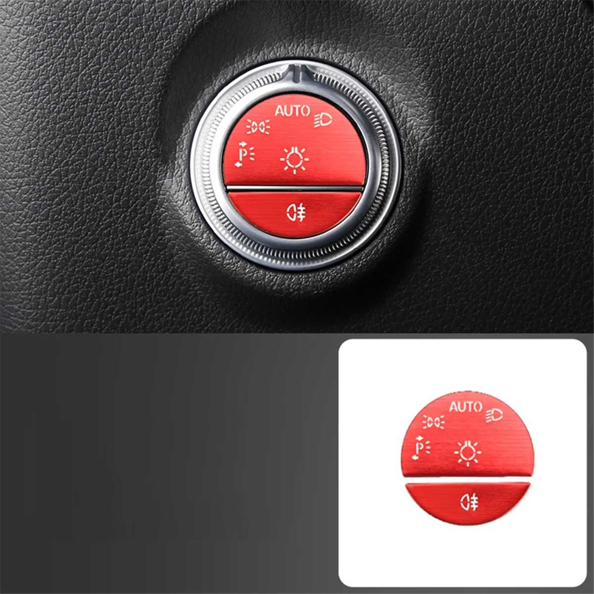 Car Interior One Key Start Headlight Handbrake Door Button Sticker Set for - C E GLC W206 W214 X254