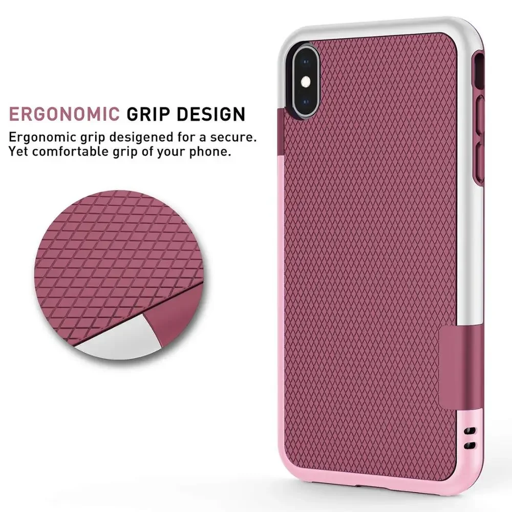 Hybrid Shockproof Silicon Armor Case for iPhone XS MAX XR 10 Anti Slip Grip Cover for iPhone 8 7 6s Plus 6Plus 7Plus 8Plus funda