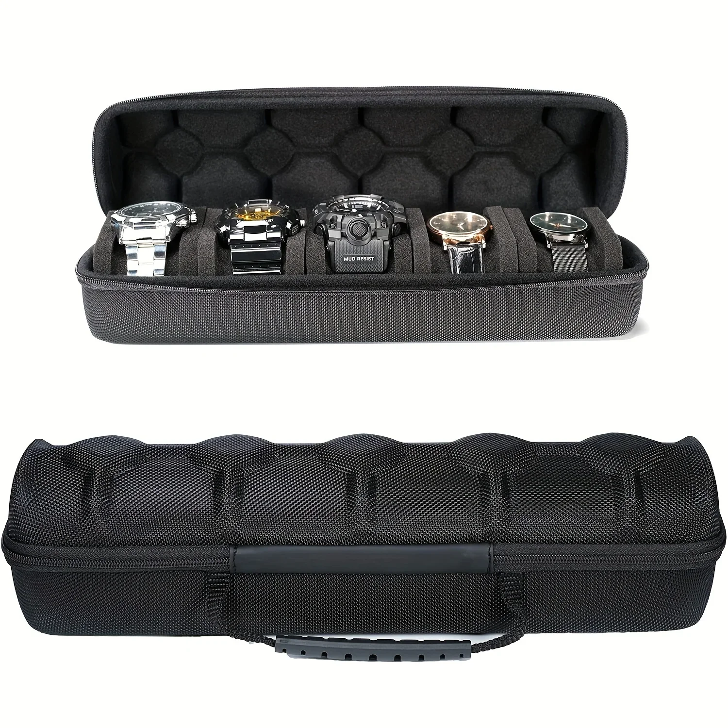 Multi-purpose Watch Box Organizer Drop-proof Watch Travel Case Portable Watch Display Holder for Smart Watch and Wristwatches