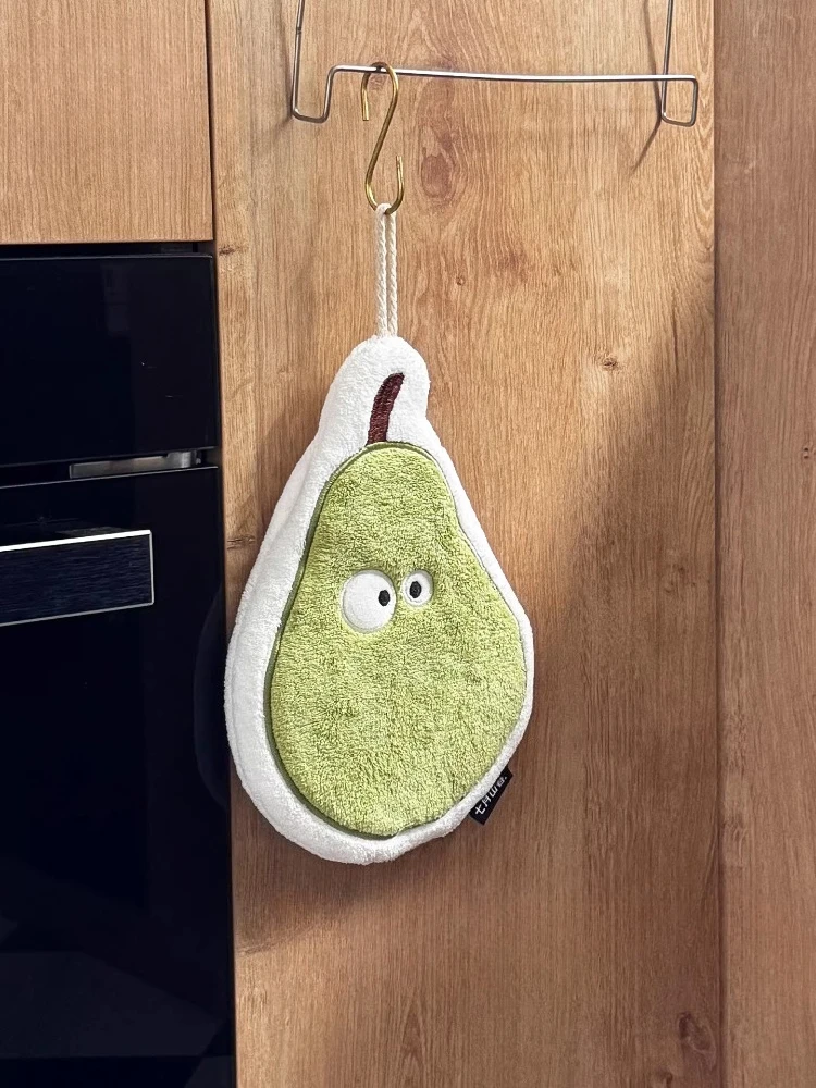 Duck Pear Hand Towel Hanging Style Cute Double-layer Thickened Soft Absorb Water Home Kitchen and Bathroom Children's Hand Towel