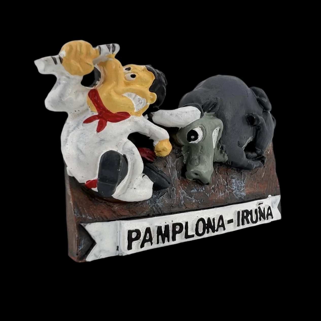 Spain Fridge Magnets Pamplona Bull Running Travel 3D Memorial Magnetic Refrigerator Stickers Gift Room Decoration Collectio