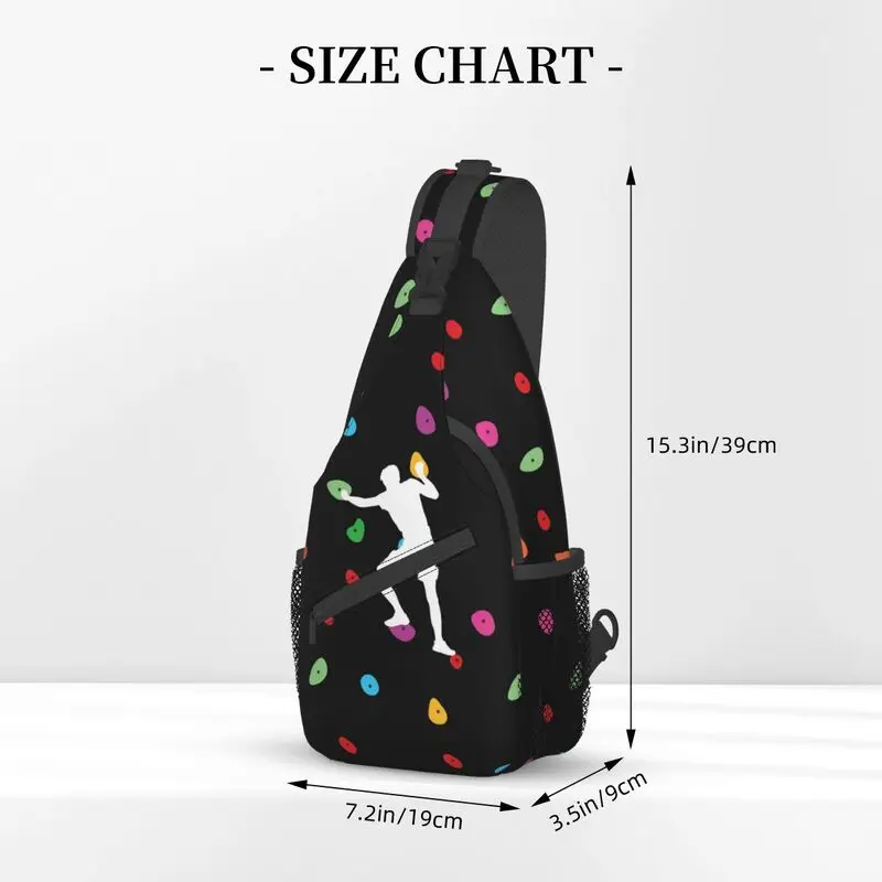 Bouldering Climbers Rock Climbing Wall Sling Chest Bag Boulderer Gift spalla Crossbody zaino per uomo viaggi escursionismo Daypack