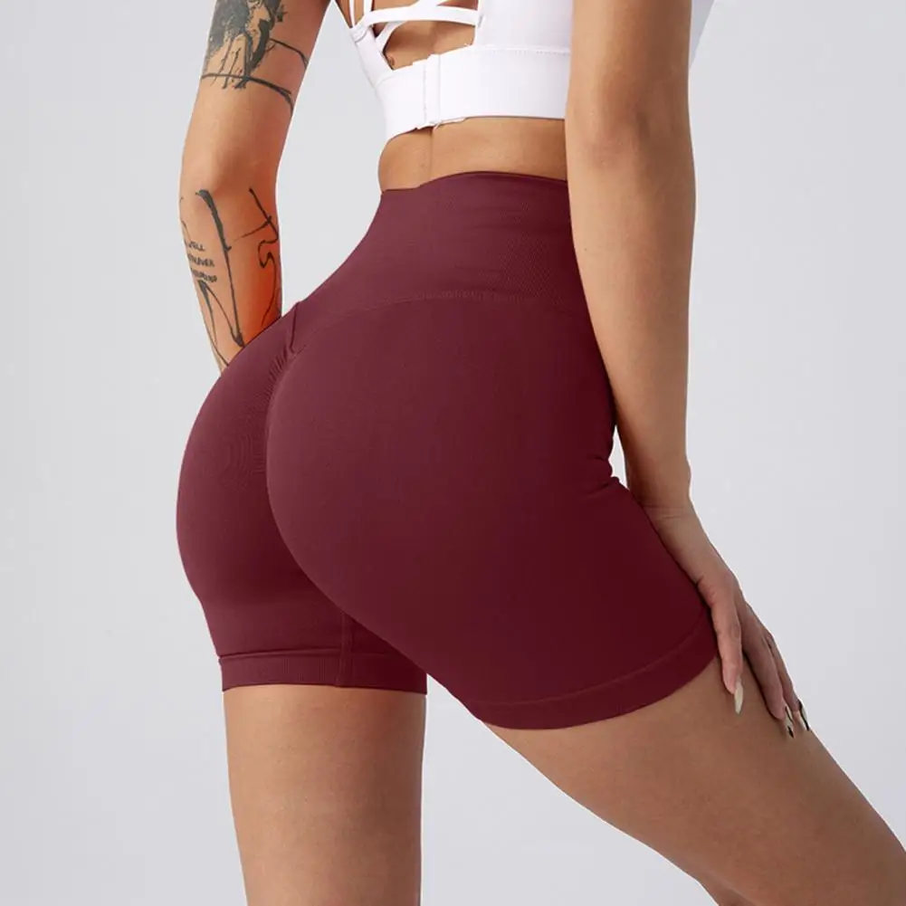 

Sexy Sweat Absorption Above Knee Length Slim Fit Summer Yoga Shorts Wide Band Summer Yoga Shorts Female Clothes