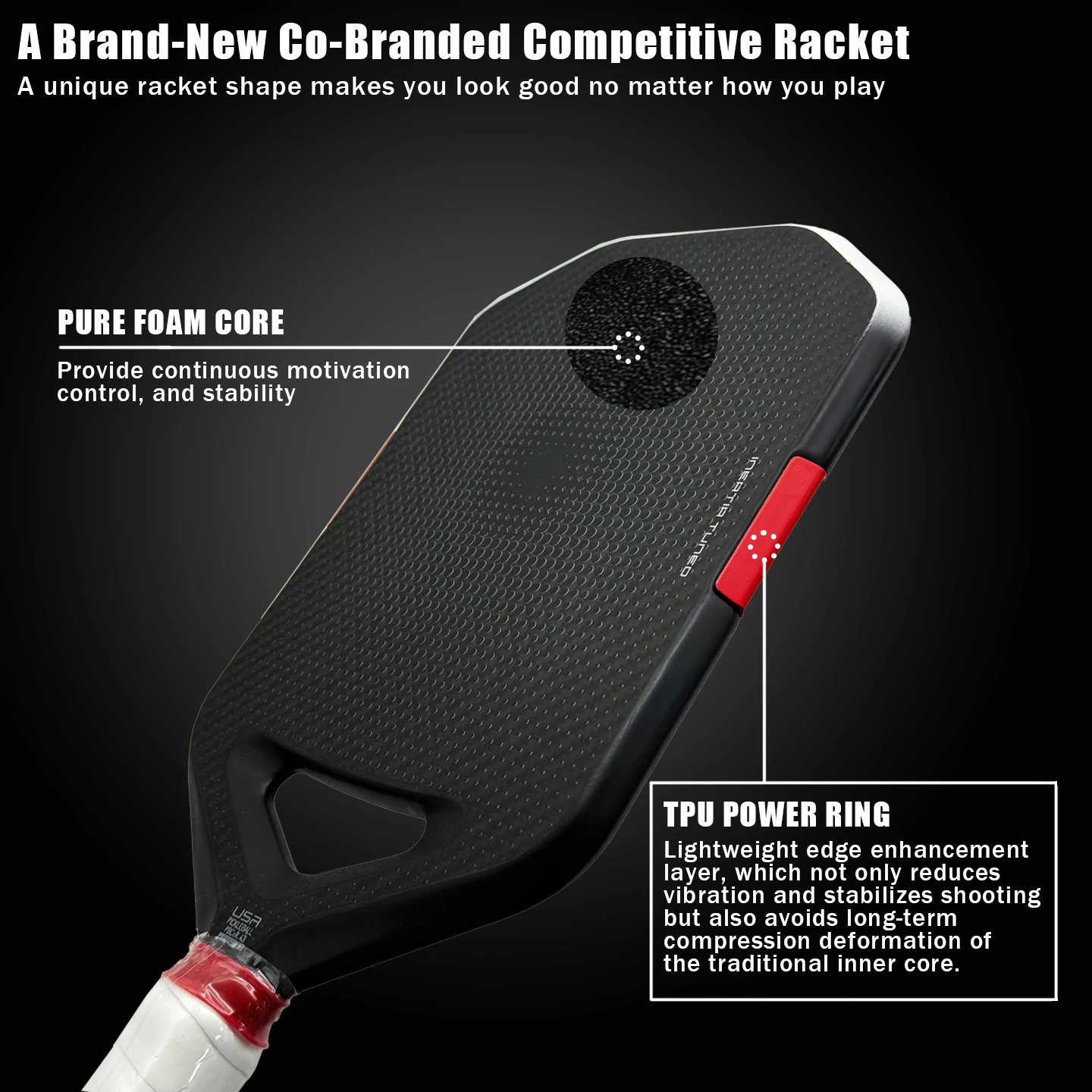 

Sports Pickleball Paddle Thermoforming EVA Fill Foam 16 Mm Thickness Infinigrit Texture for Enhanced Spin Control Approved