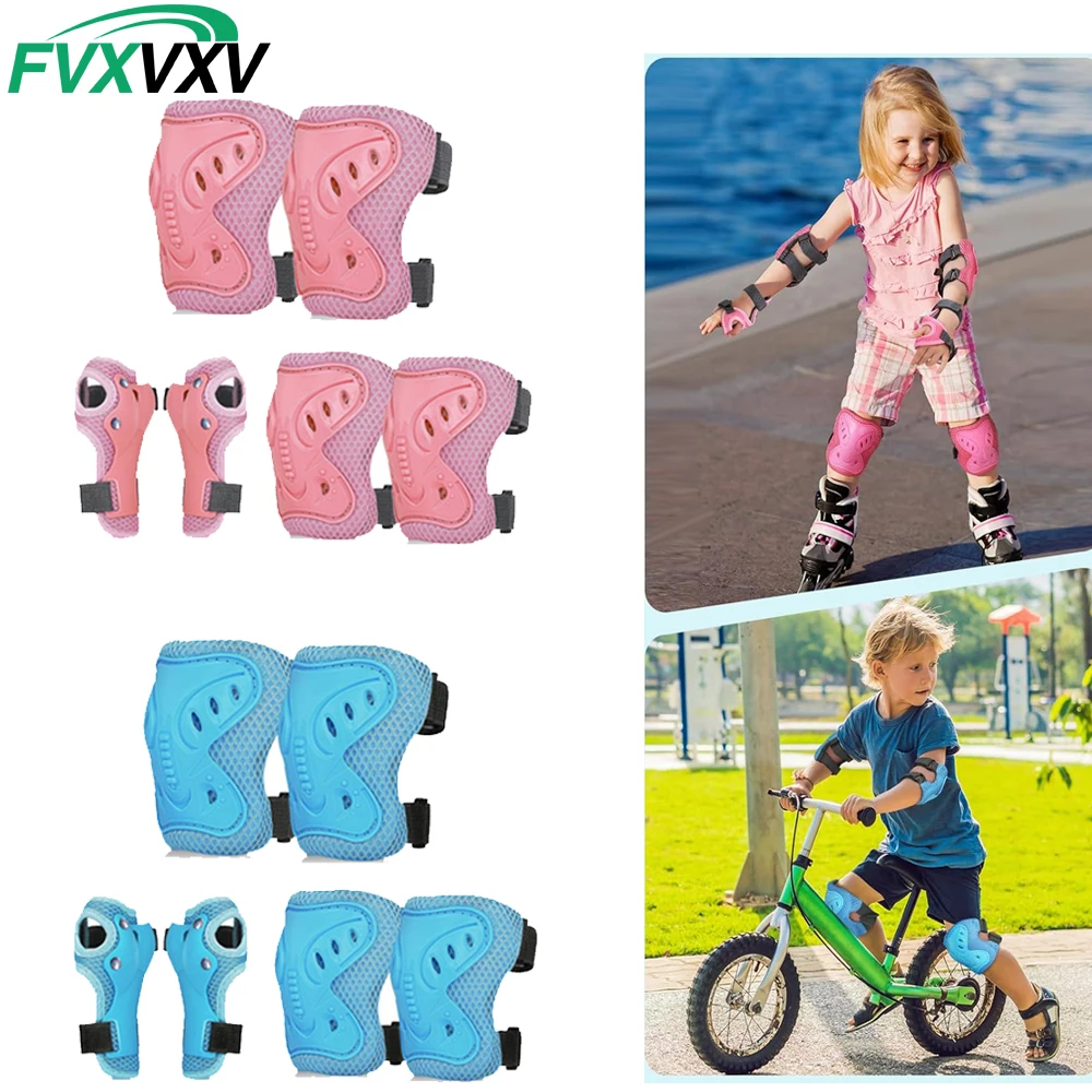 Juego de Rodilleras y Coderas para Niños con Protector de Muñeca, 3 en 1, Equipo de Protección Infantil para 3-10 Años, para Patinar, Esquiar, Ciclismo