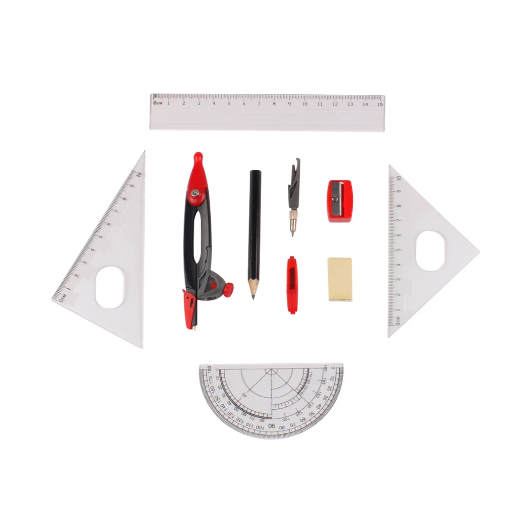 

1 Set Student Compasses Set Portable Teaching Tool Useful Drafting Supplies Students Stationery for Home School (Random Color)