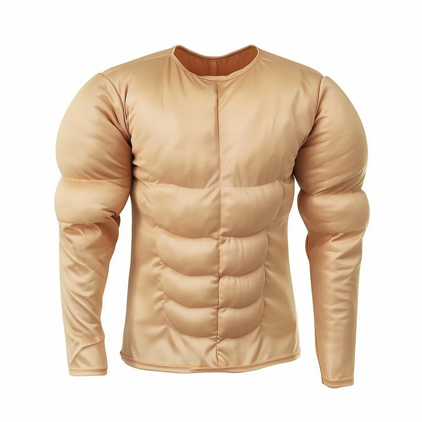 Children Cosplay Muscle Costume Shirt Long Sleeve Padded Torso for Role Play Performance Dress Up Party Wear