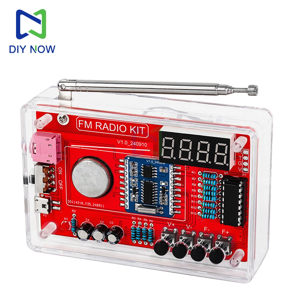 RDA5807 87-108MHZ وحدة راديو FM إلكترونيات لتقوم بها بنفسك عدة أجزاء ممارسة اللحام بسيطة/شاشة ديجيتال مايكرو USB راديو لتقوم بها بنفسك أجزاء #3