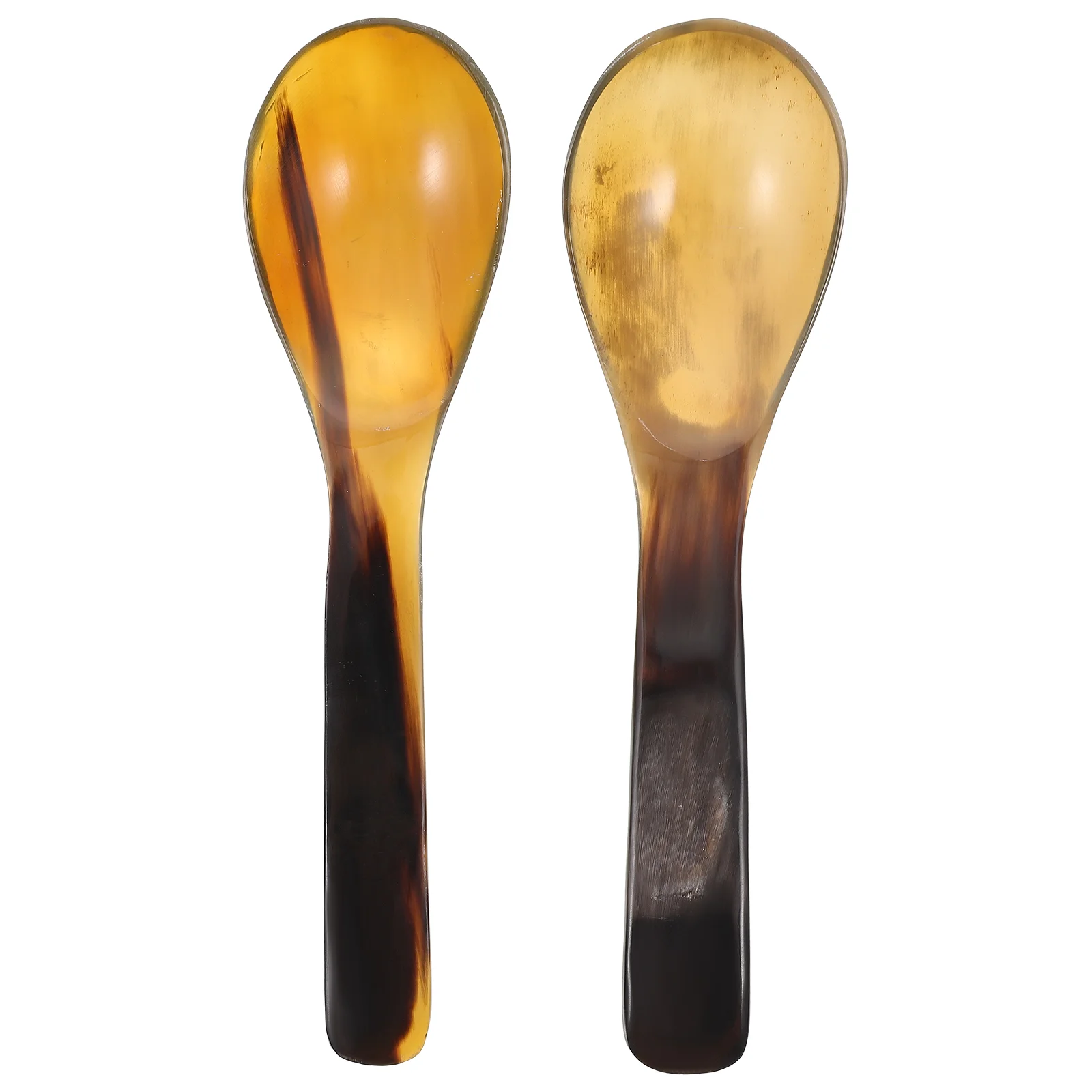 2Pcs Ox Horn Spoons… - image
