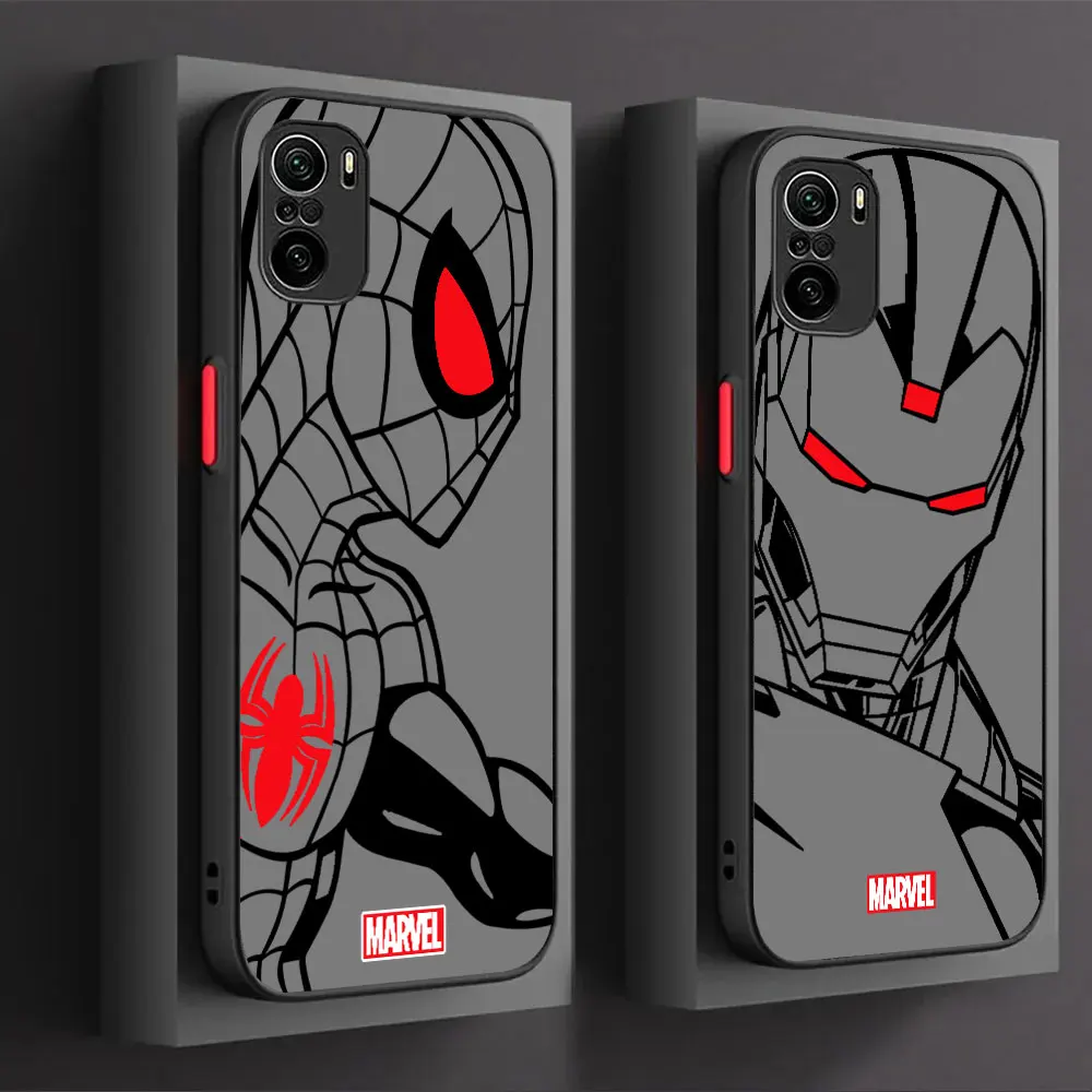 Stylish Marvel Character Lines Matte Phone Case For Infinix SMART 8 6 5 4 NOTE 30 12 G96 G88 11 10 8 8I 7 S PRO PLUS NFC