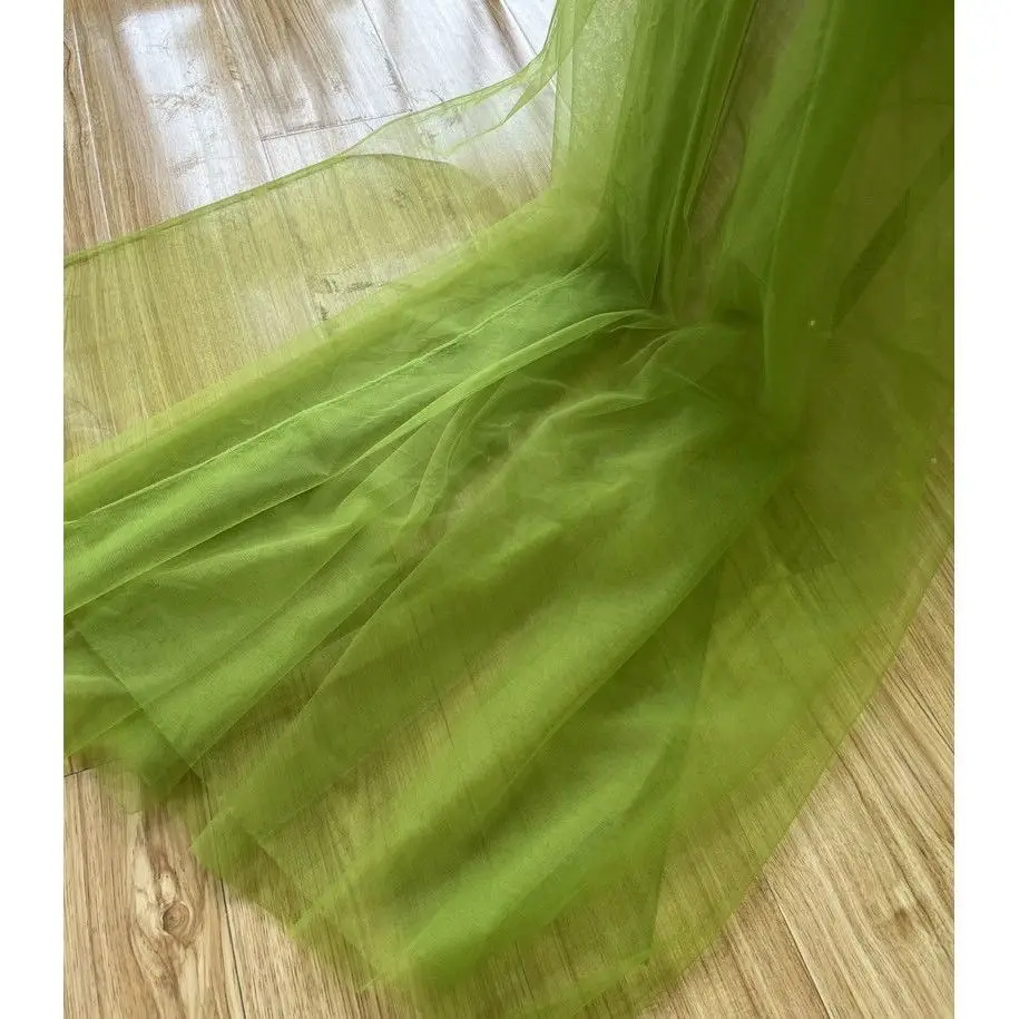 Dark Green Soft Tulle Fabric Lightweight Sheer Netting for Wedding Backdrop Bridal Gown Party Decor  DIY Sewing Crafts
