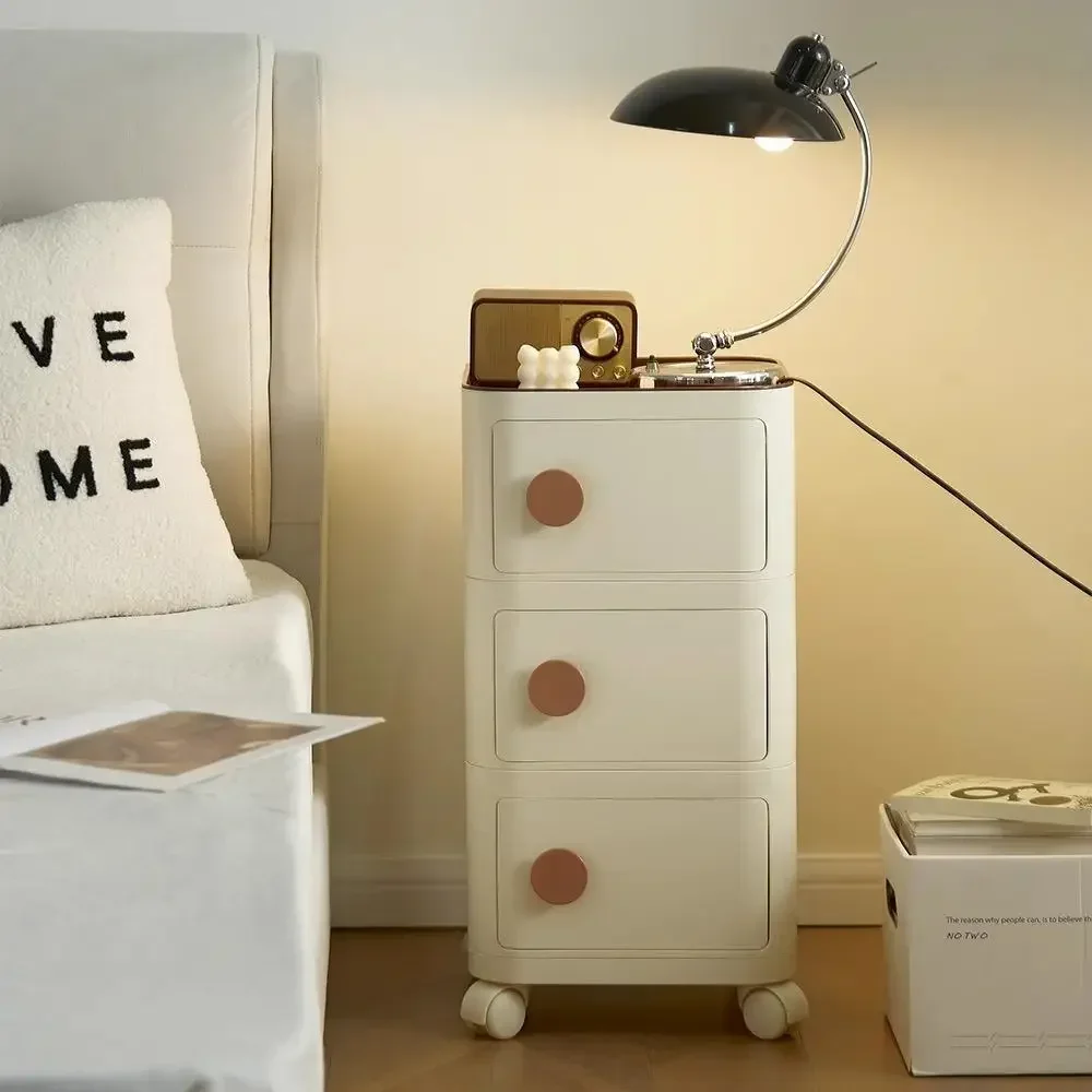 

Plastic Living Room Sofa Side Table Coffee Table Multi-layer Bedroom Bedside Tables Kitchen Home Storage Cabinet Locker