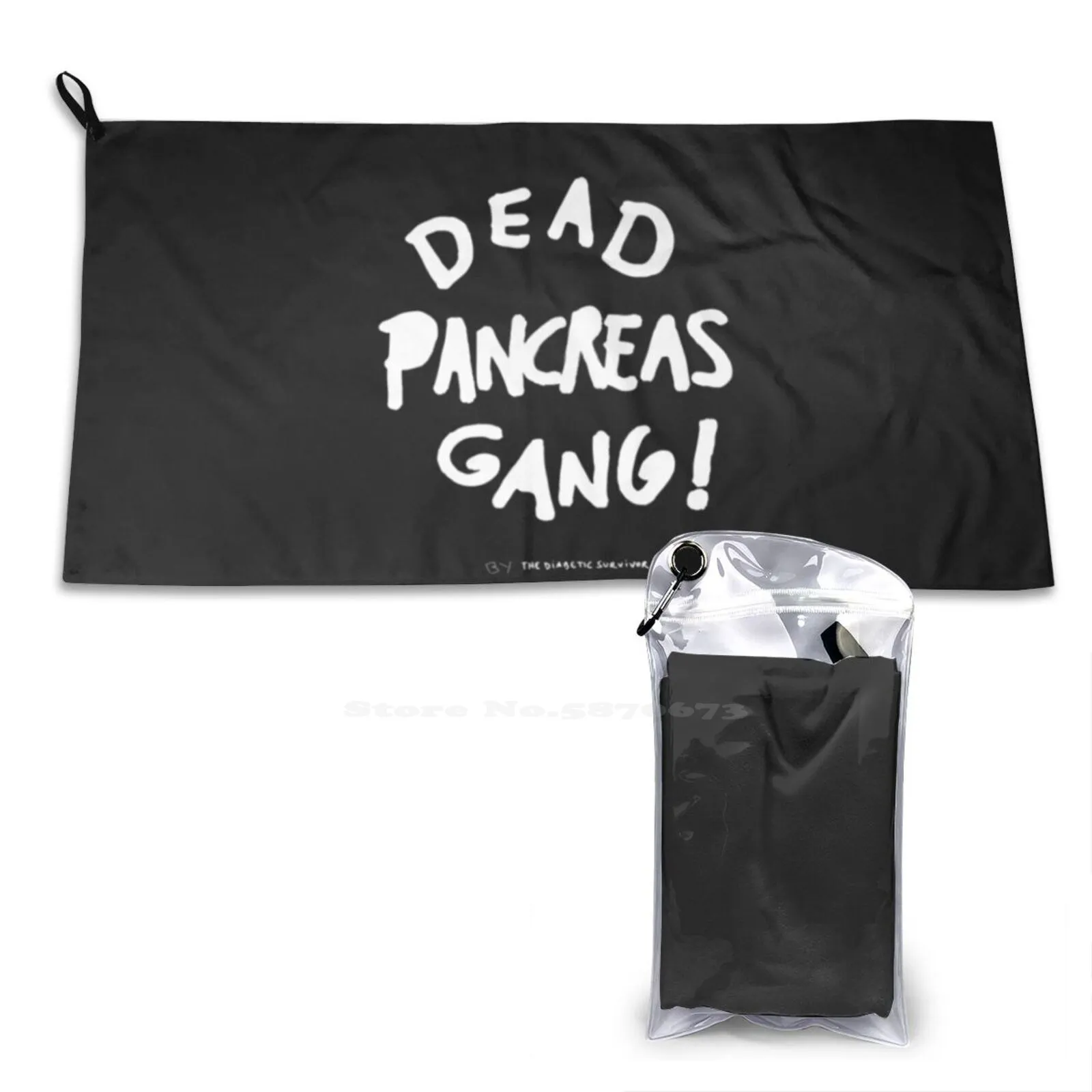 Dead Pancreas Gang Print Washcloth Beach Towel Travel Dead Pancreas Gang Diabetes Type One Diabetes Typ1 The Diabetic Survivor