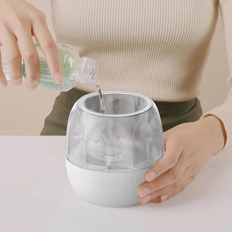 Carousel Music Box Humidifier พร้อมไฟ LED สีสันสดใส Air Humidifier Aroma Diffusers