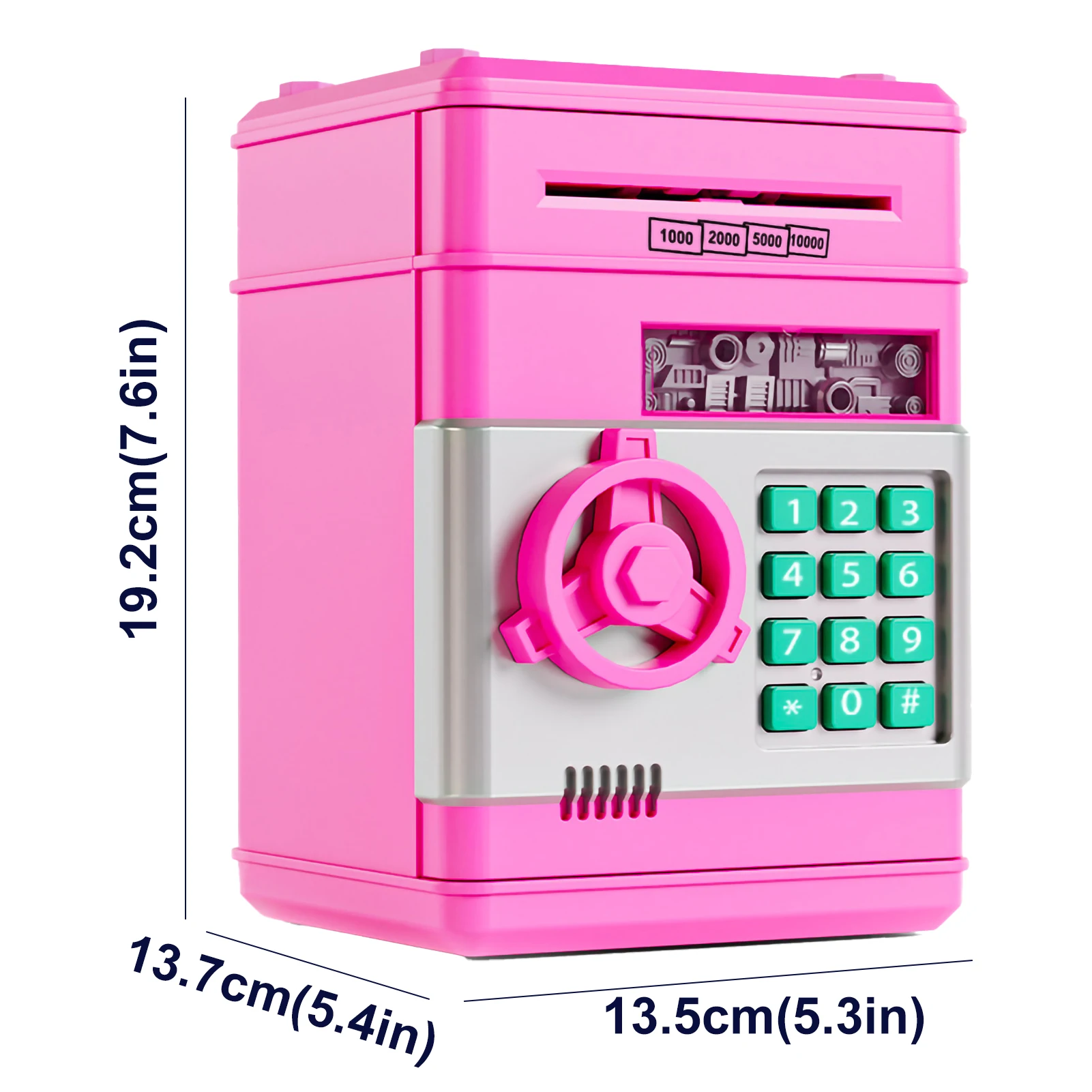 1 Pc Creative Piggy Bank Automatic Mini Safe Coins Cash Saving Money Box Password Counter Code Key Lock Coin Bank ATM Child Gift