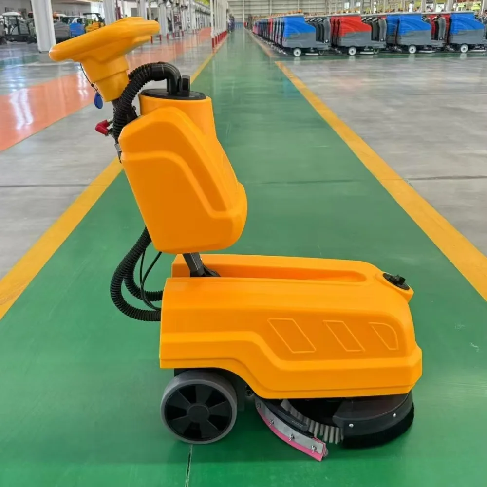 Portable Floor Scrubber, Grey Electric Floor Washer, Home Supermarket Warehouse Cleaning Machine, Efficient Wash Tool view 5