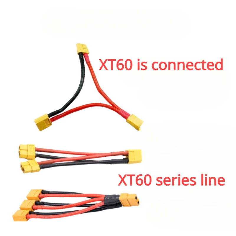 

XT60 Serial and Parallel Extension Cable for RC LiPo Battery Pack Male and Female Connectors