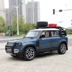 Range Rover Defender-vehículo todoterreno de juguete de Metal fundido a presión, modelo de coche de aleación, simulación de luz de sonido, colección de regalos para niños, 1/24