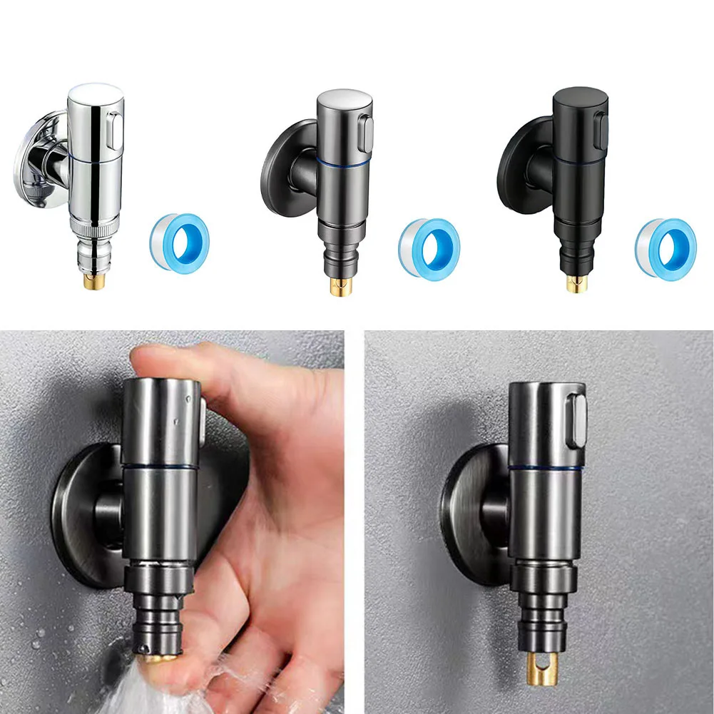 

Многофункциональный смеситель для стиральной машины, запор для воды, быстро открывающийся угловой клапан, настенный трехходовой треугольный клапан для унитаза