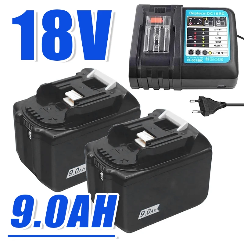 For Makita 18V tool replacement battery 9.0Ah for 18V cordless screwdrivers, hand drills, etc. 9000mAh Compatible with