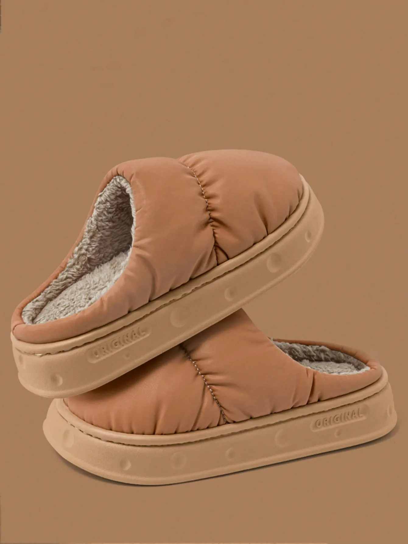 Men\'s Home Slippers Warm Shoes Indoor and Outdoor Non-slip Thick Bottom Casual Daily Home Cotton Shoes