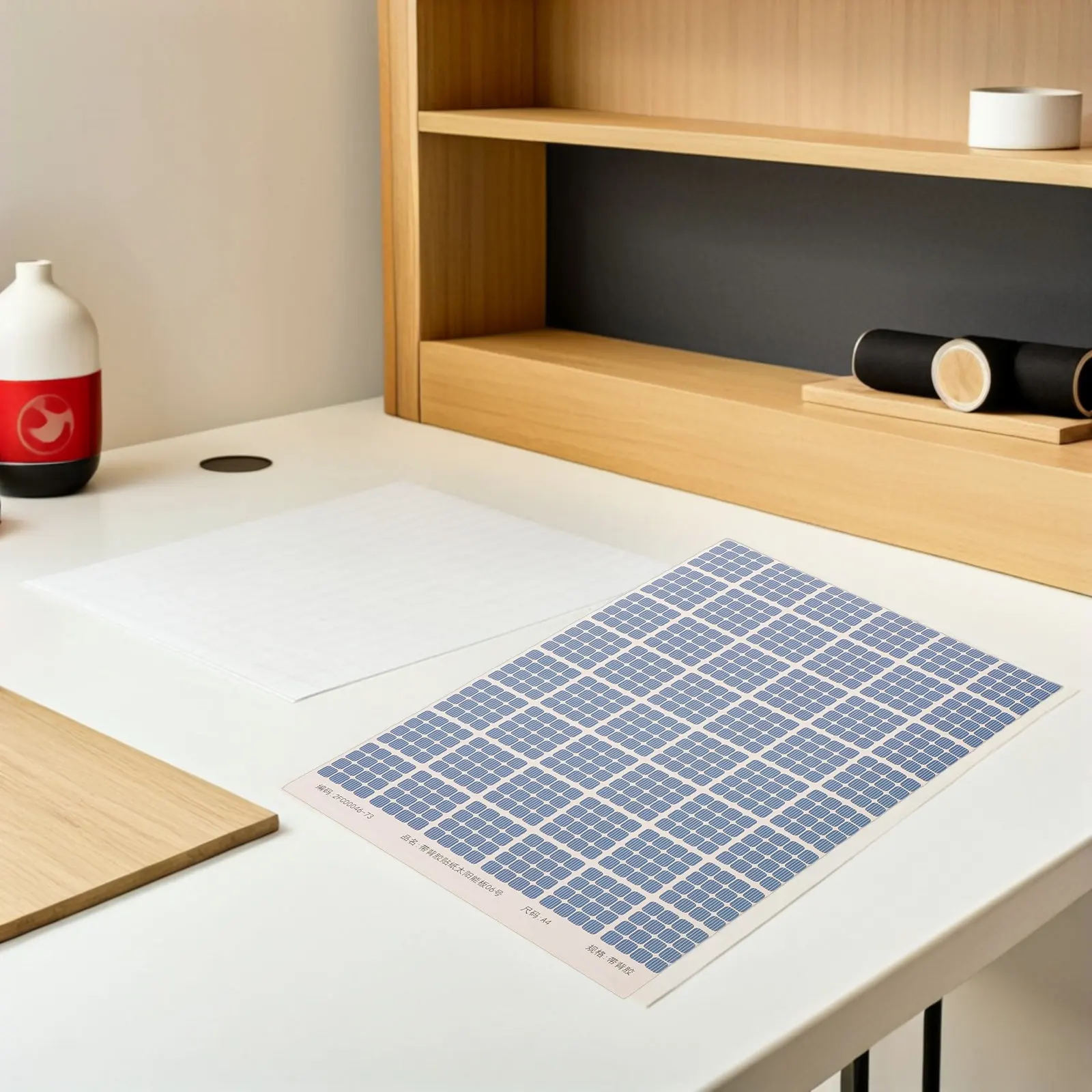 

6 Sheets Panel Stickers Realistic Photovoltaic Plate Decals for Architecture House Roof DIY Crafts Sand Table