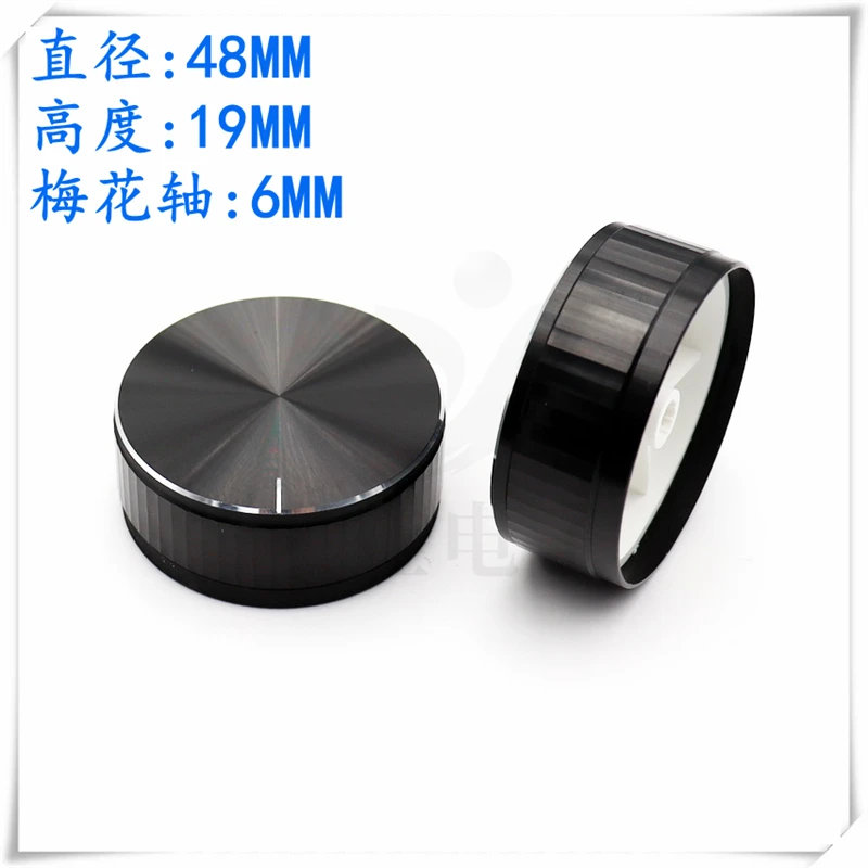 1PCS 48×19 Electrical Metal Knob Cap Potentiometer Knob Cap Chassis Power Amplifier Audio Volume Adjustment Knob Cap