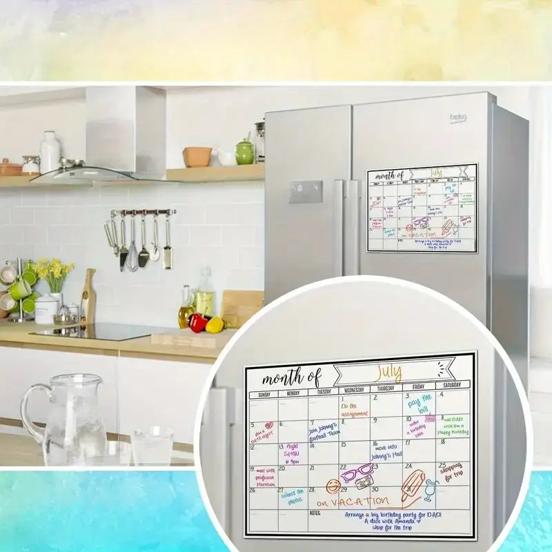 28x21 Inch Magnetic Monthly Planner Whiteboard, The Ultimate Tool for Organization with Large Writing Surface and Notes Area