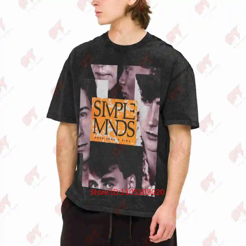 Simple Minds 1985 86 World Tour Vintage Washed Tee Pure Cotton T-Shirt