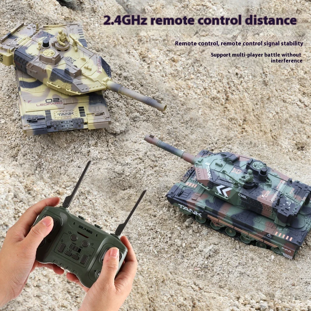 In Stock 2.4g Simulation Remote Control Tank Water Bomb Battle Armored Vehicle Model  For Kids Boys Summer Outdoors Toys Gifts