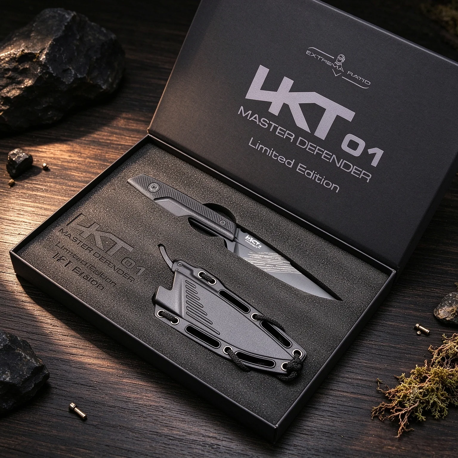 Master Defender - LKT01, AUS-8 high-hardness steel camping small straight knife, emergency knife for hiking backpacks