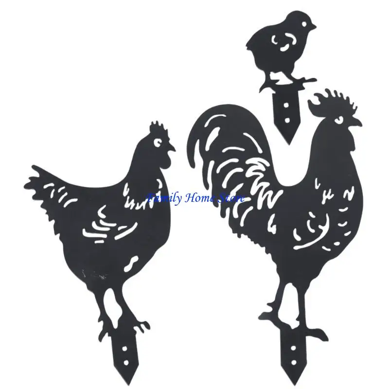 P0UF Grooster Hen Chicken Familia Familia Pastil